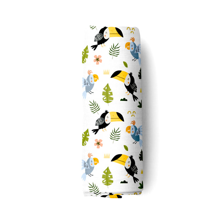 Toucans bananes - Mousseline de bambou