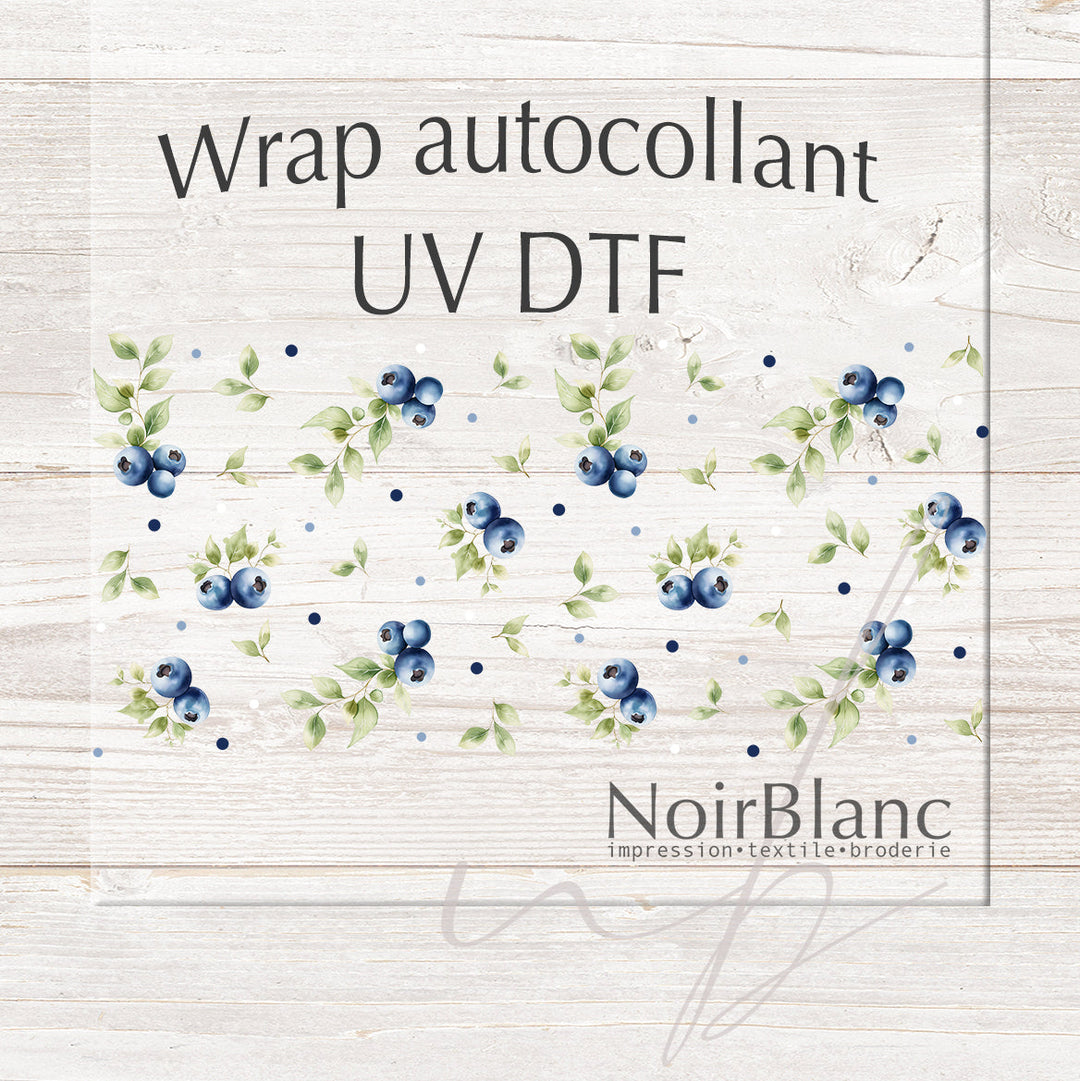 Verre Bleuet aquarelle / Autocollant UV DTF