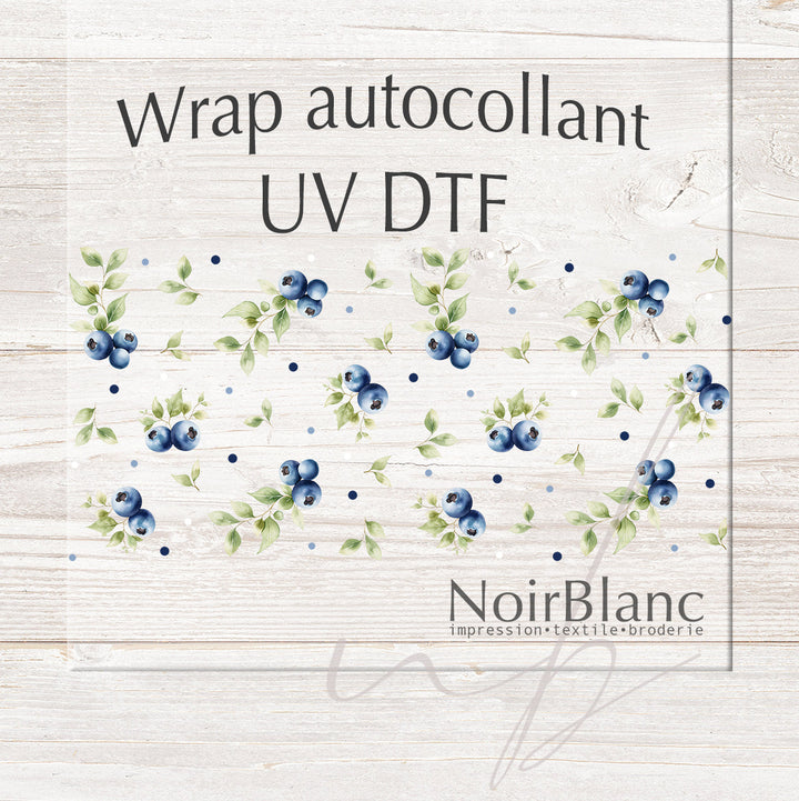 Verre Bleuet aquarelle / Autocollant UV DTF