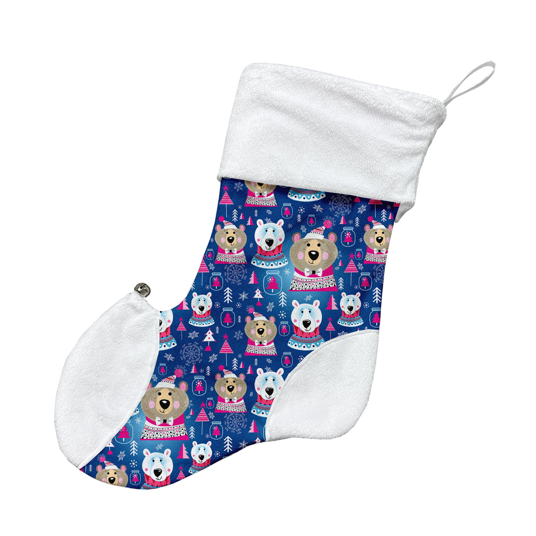 Candy Pink Teddy Bears - Christmas Stockings 