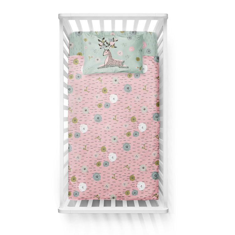 Boutons de roses - couvre-lit pour bébé