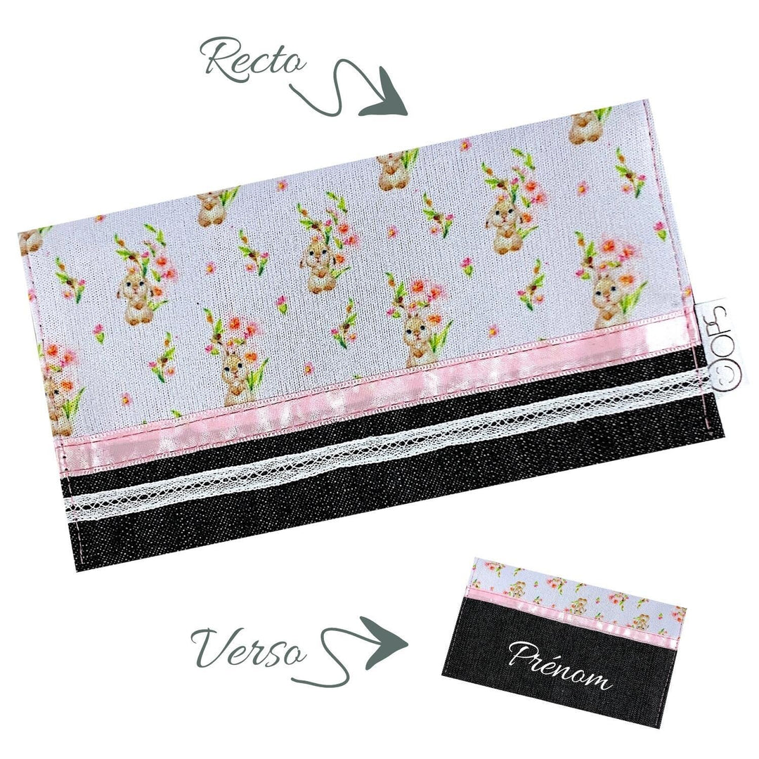 Lapins fleuris - Protège carnet de santé