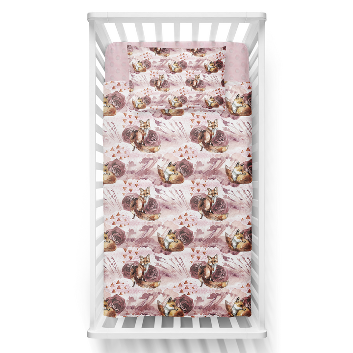 Renards fleuris - Couvre-lit pour bassinette