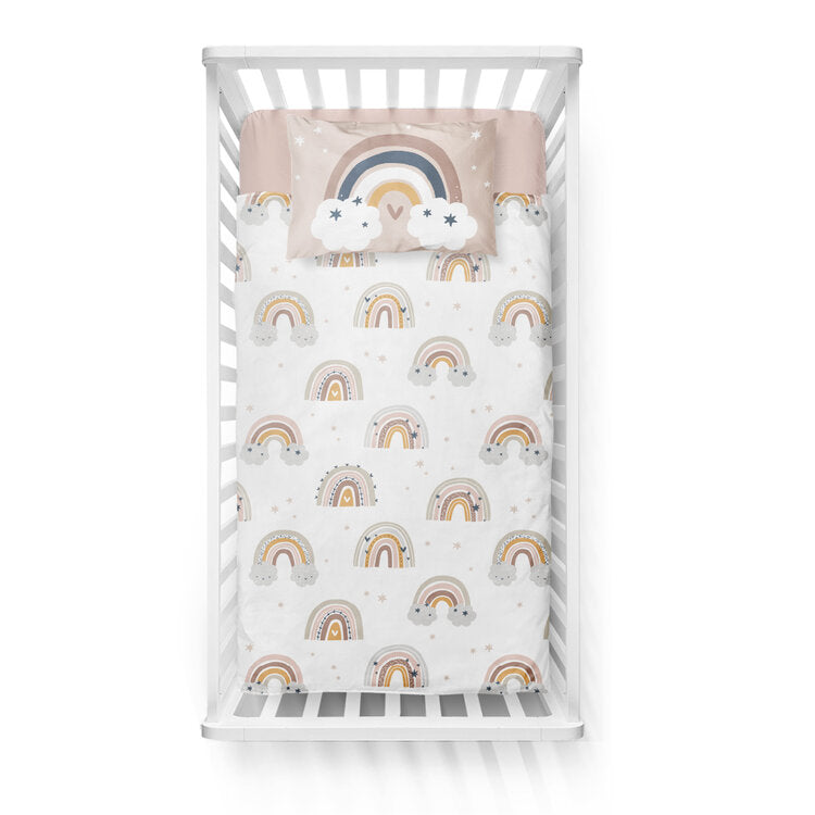 Arcs-en-ciel argentés - couvre-lit pour bébé