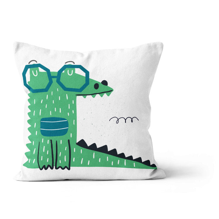 Crocos cajuns (crocodile) - housse de coussin décoratif