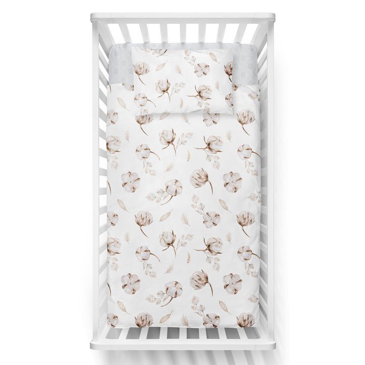 Fleurs de coton - Couvre-lit pour bassinette