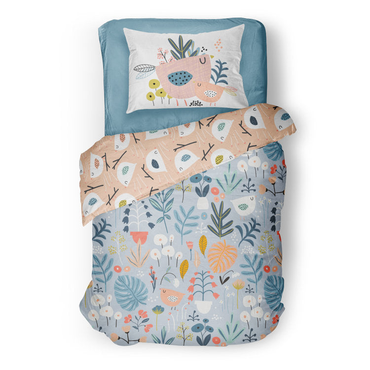 Jardin fleuri - couvre-lit pour enfant