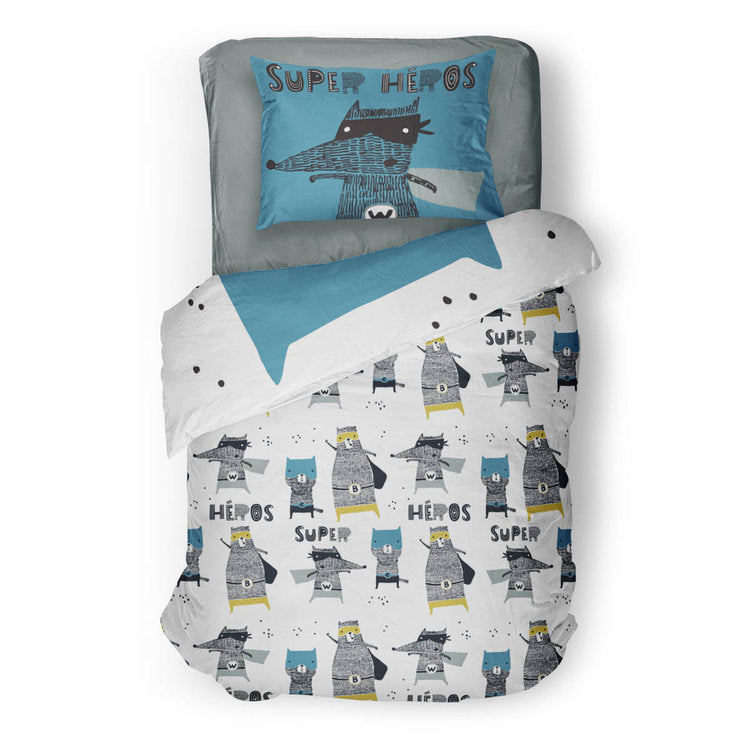 Super-animaux - couvre-lit pour enfant