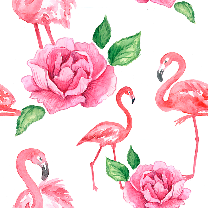 Flamants roses - Banque de motifs sur mesure