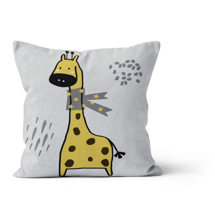 Songe d'Afrique (girafe) - housse de coussin décoratif